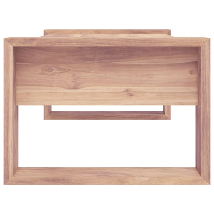 Mesa De Centro De Madera Maciza De Teca 110x60x40 Cm_4