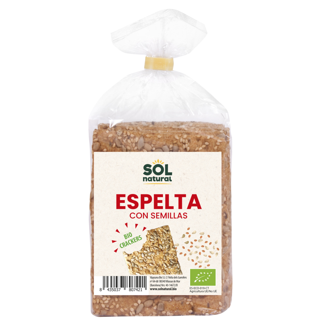 Biscoitos de espelta com sementes Bio Sol Natural 200 g