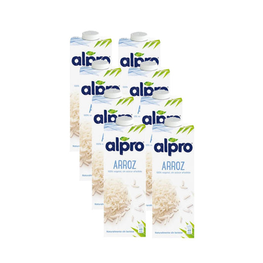 Pack de 8 Bebidas de Arroz Alpro 1 Litro