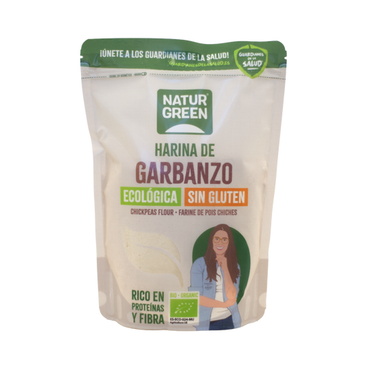 Farinha de grão-de-bico biológica sem glúten NaturGreen 500 g