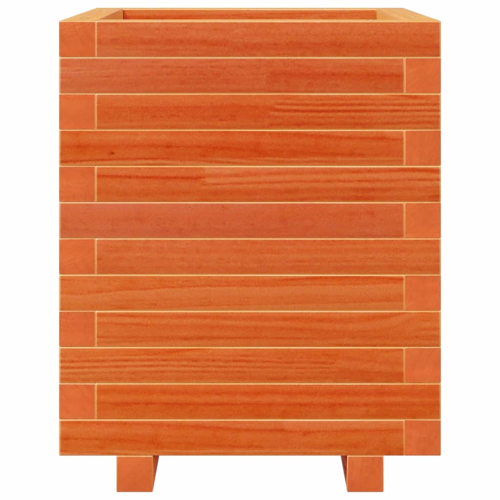Jardinera Madera Maciza De Pino Marrón Cera 40x40x49,5 Cm_4