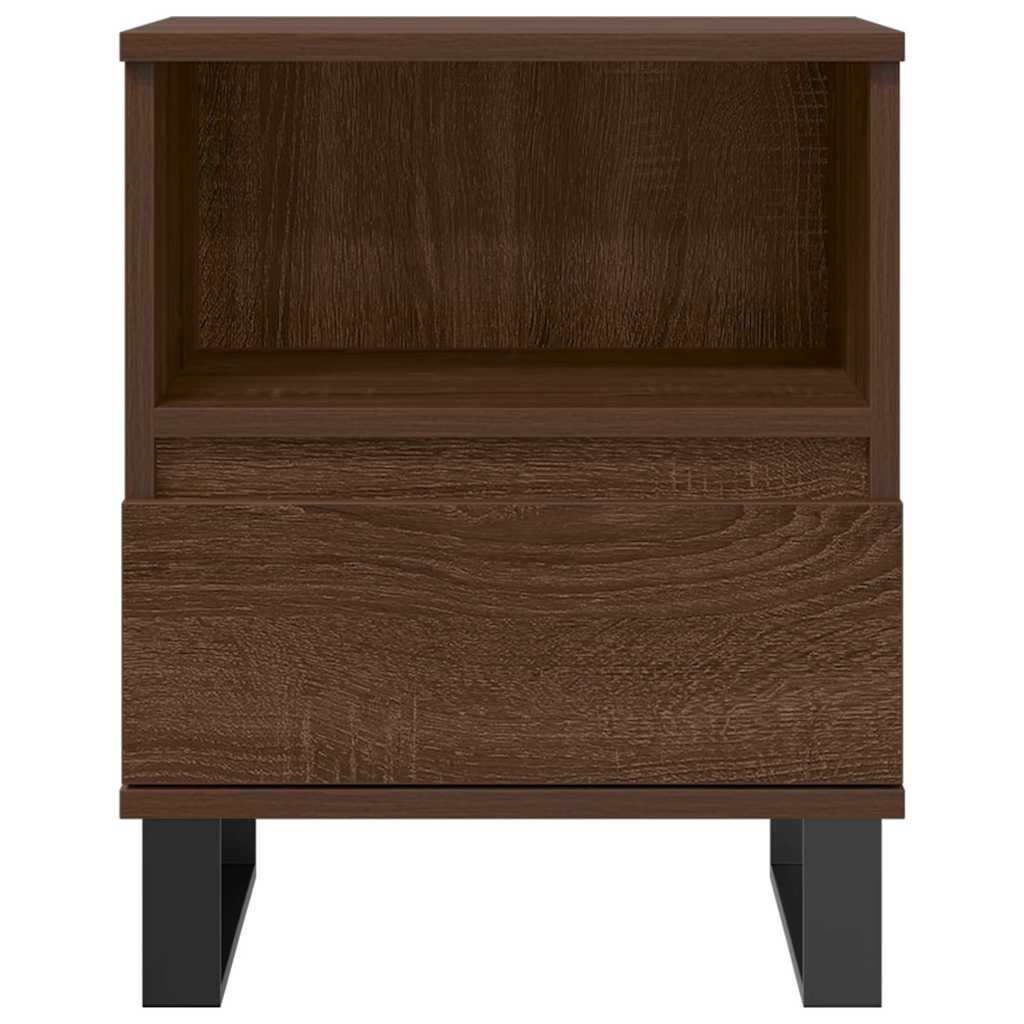 Mesitas Noche 2 Uds Madera Ingeniería Marrón Roble 40x35x50 Cm_3
