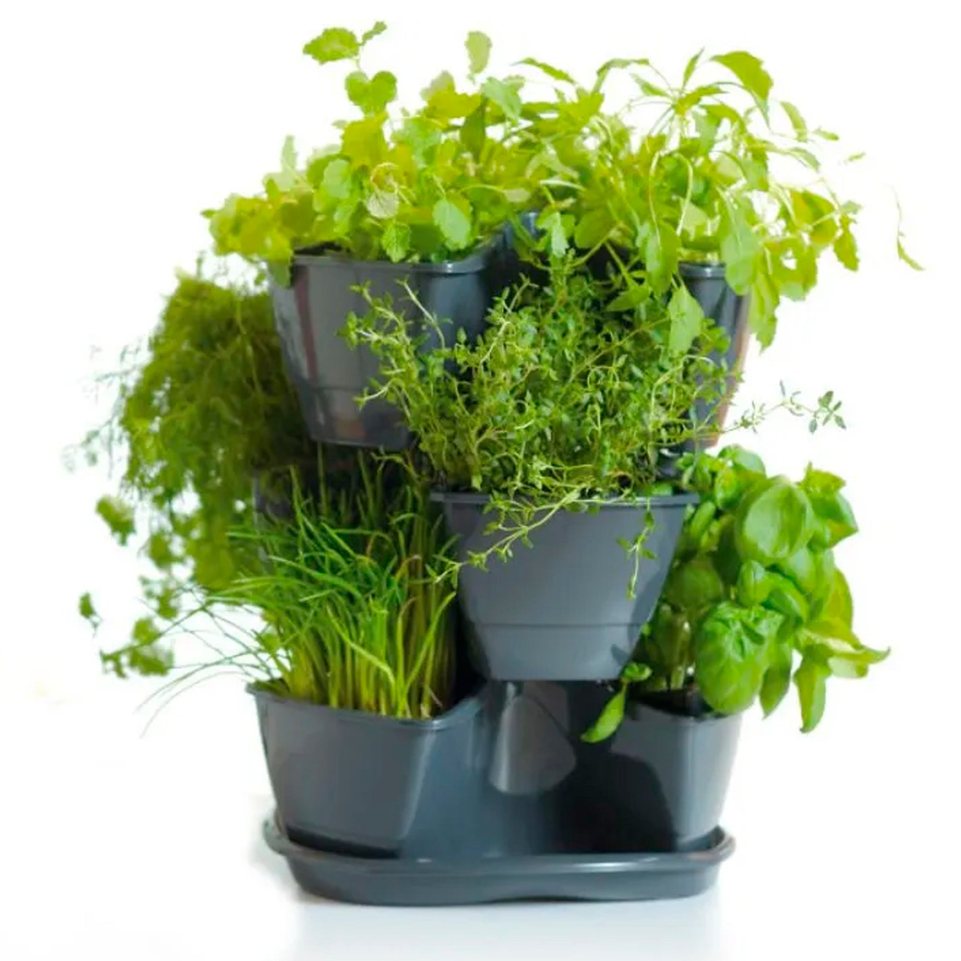 Jardín Vertical Colgante Coubi Herbal 9l., Dimensiones (mm) 295x295x880, Color Grafito