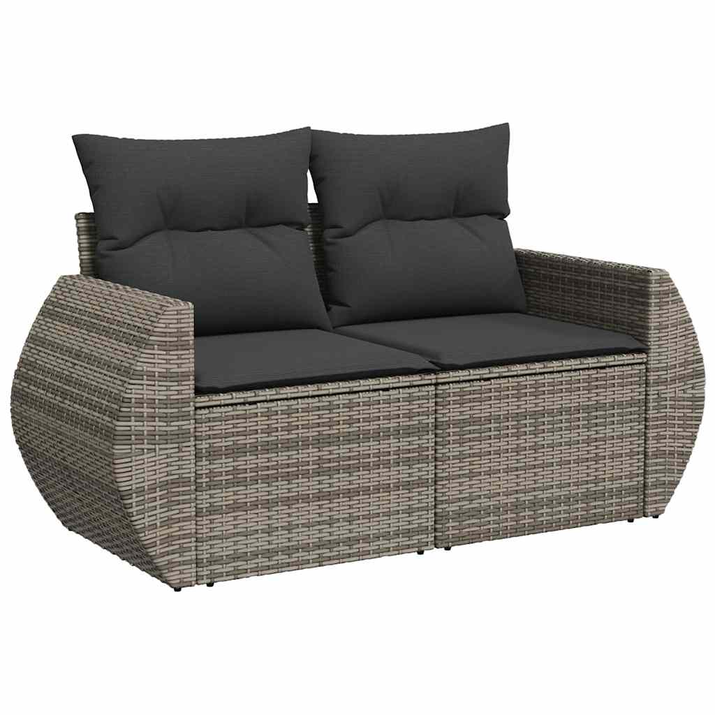 Set De Sofás De Jardín Con Cojines 9 Pzas Ratán Sintético Gris / Vetonek_1