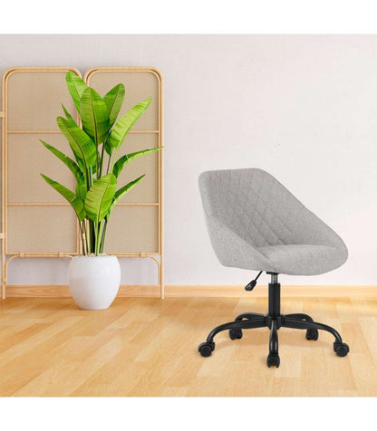 Silla Despacho Giratoria Elevable Acabado Gris Claro, 58m(ancho) 74/84cm(altura) 60cm(fond_5