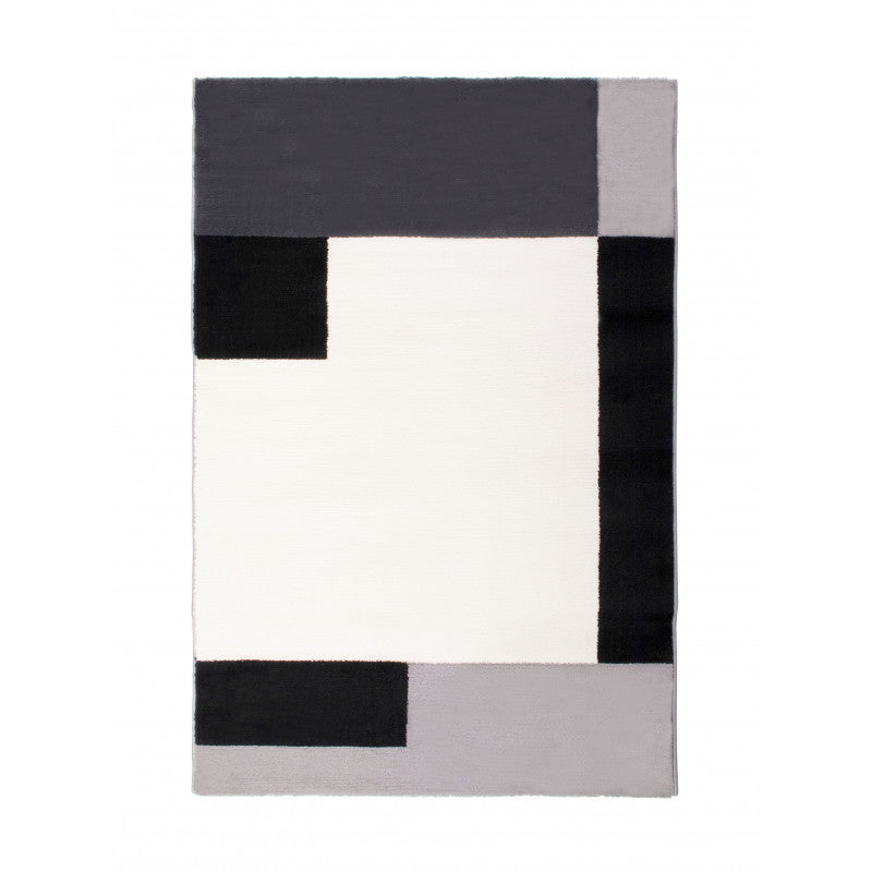 Alfombra Salón Geometric Graphic Patterns Soft Black White 150x200cm- Decoración- Mobiliario Hogar_0