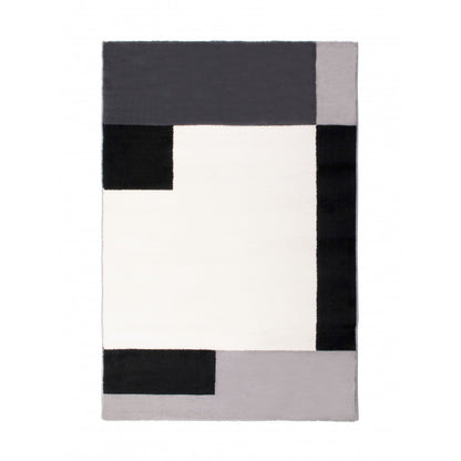 Alfombra Salón Geometric Graphic Patterns Soft Black White 150x200cm- Decoración- Mobiliario Hogar_0