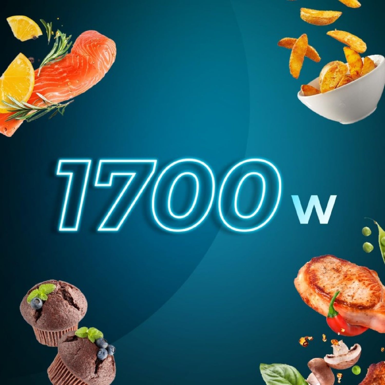 Freidora Sin Aceite Inteligente 5,5 L De Aire Caliente Con Accesorios Cecofry Full Inox 5500 Connected Pack, 1700 W, Control App Y Táctil, Termostat_1