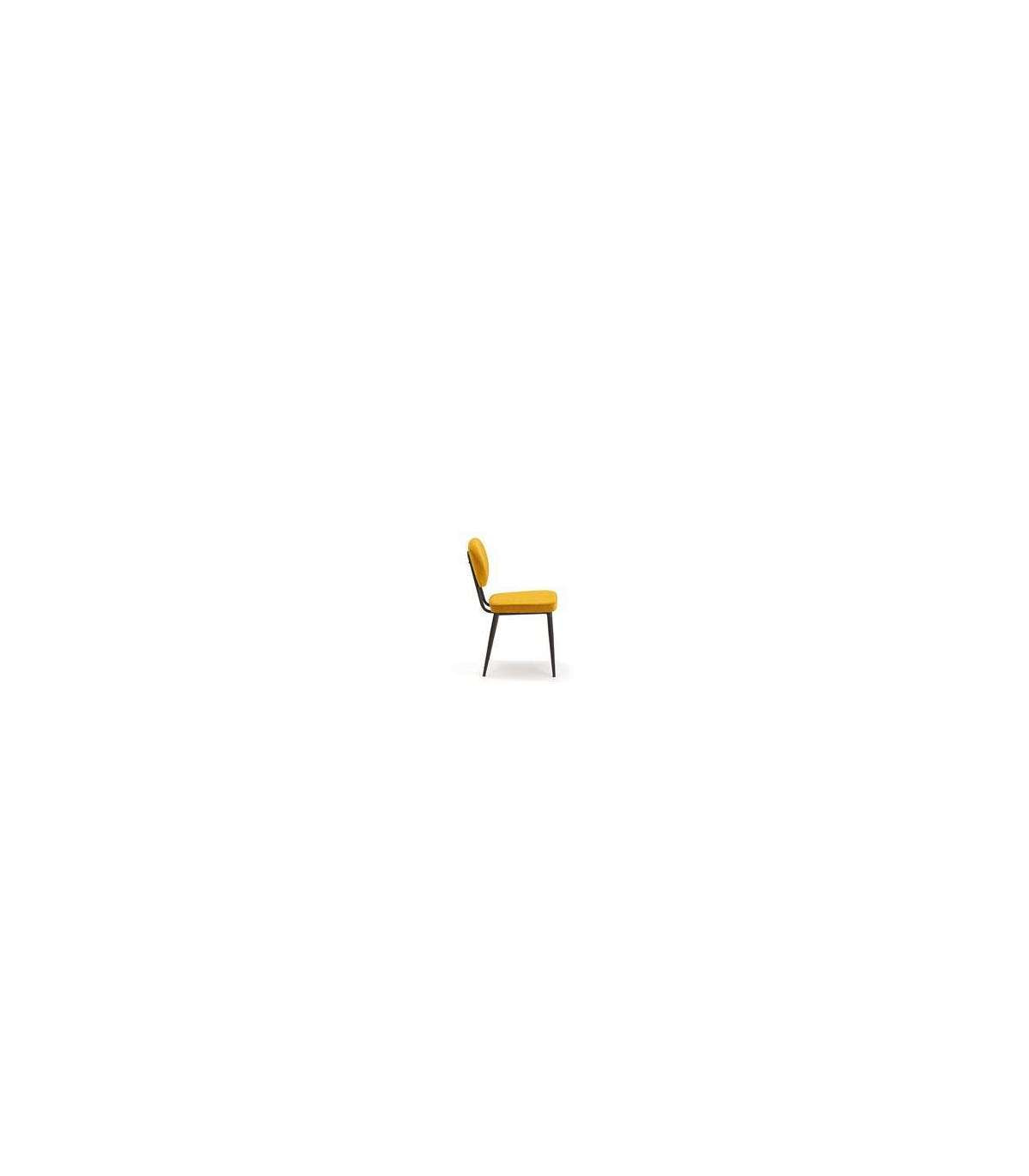 Pack De 2 Sillas Modelo Alex Tapizado En Textil Mostaza, 85cm (alto) 42cm (ancho) 47cm (largo)_3