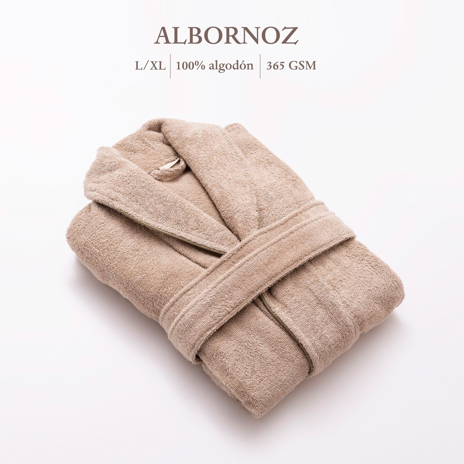 Albornoz L/xl 100% Algodón 360gsm Beige Scalpers Home