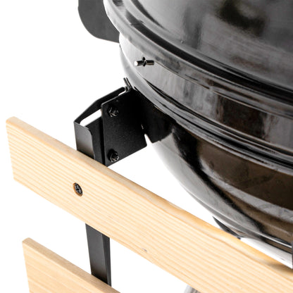 Outsunny Barbacoa De Carbón Con 2 Ruedas Estantes Plegables 117x68x91 Cm Negro_4