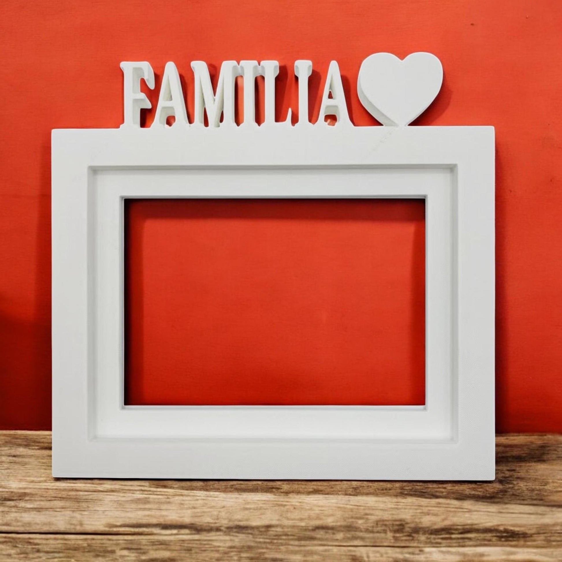 Marco De Fotos Mesa O Pared Modelo Familia 24x22.5cm Para Fotos 15x20cm Blanco_1