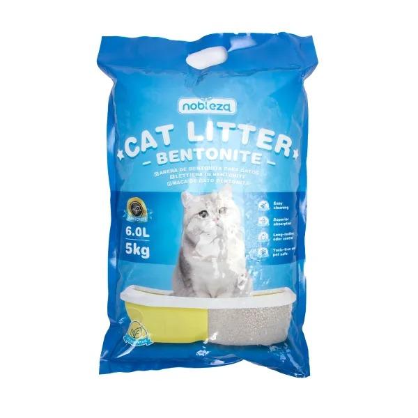 Areia aglomerante de bentonite inodora Nobleza 3,8 L para gatos 