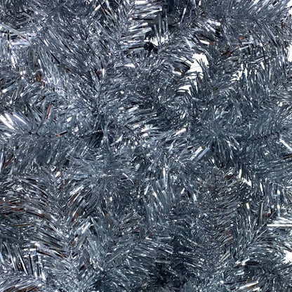 Vidaxl Árbol De Navidad Delgado Plateado 120 Cm_3