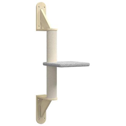 Vidaxl Árbol Rascador Para Gatos De Pared Gris Claro 85,5 Cm_0
