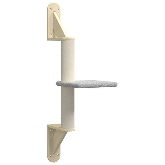 Vidaxl Árbol Rascador Para Gatos De Pared Gris Claro 85,5 Cm_0
