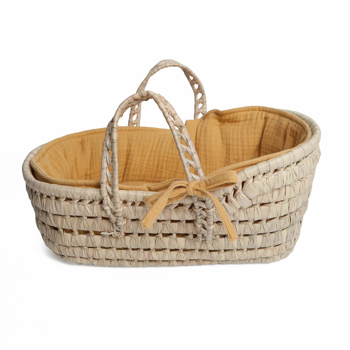 Capazo Mimbre Muñeca Bobble Mostaza_0
