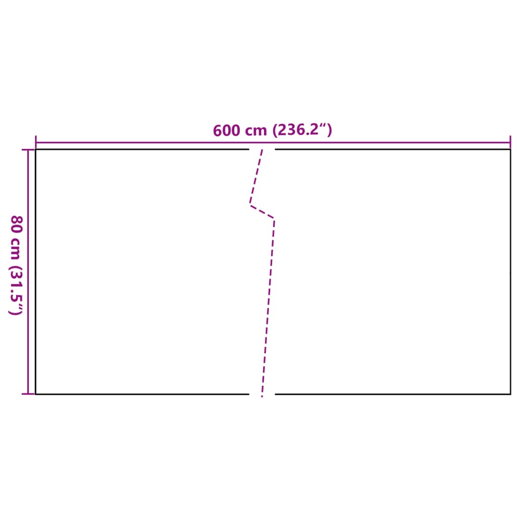 Toldo Para Balcón Ratán Sintético Blanco 600x80 Cm / Vetonek_5