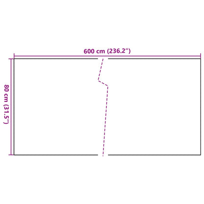 Toldo Para Balcón Ratán Sintético Blanco 600x80 Cm / Vetonek_5