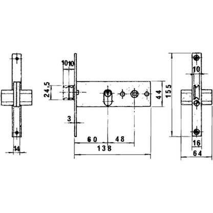 Cerradura Lince 5577         Ln/60 Mm.