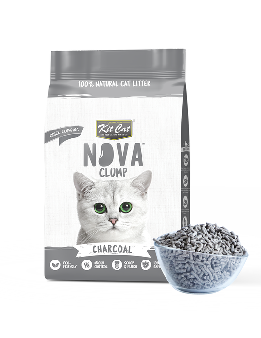 Kit de areia para gatos Eco SoyaClump - Carvão vegetal 7 L