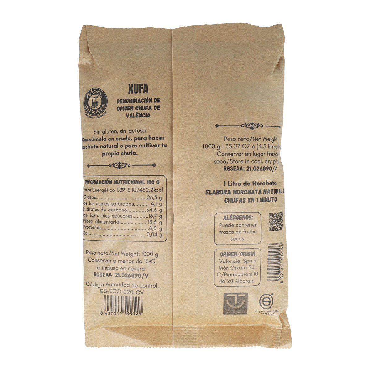 Xufa de Valência em Grão Mon Orxata 1 Kg