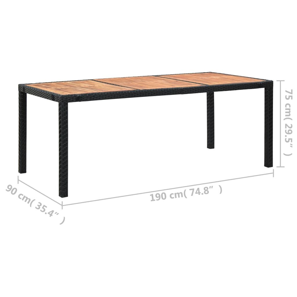 Vidaxl Set Comedor De Jardín 9 Piezas Y Cojines Ratán Sintético Negro_2