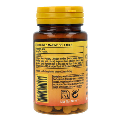 Hydroli+ MG colagénio marinho 600 mg 60 cápsulas