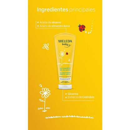 Champô e Gel de Banho Weleda Calendula Baby 200 ml