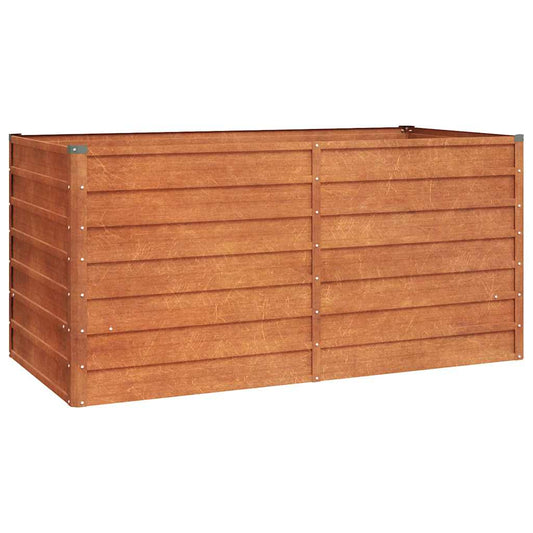 Arriate Oxidado De Acero Corten 160x80x77 Cm_0