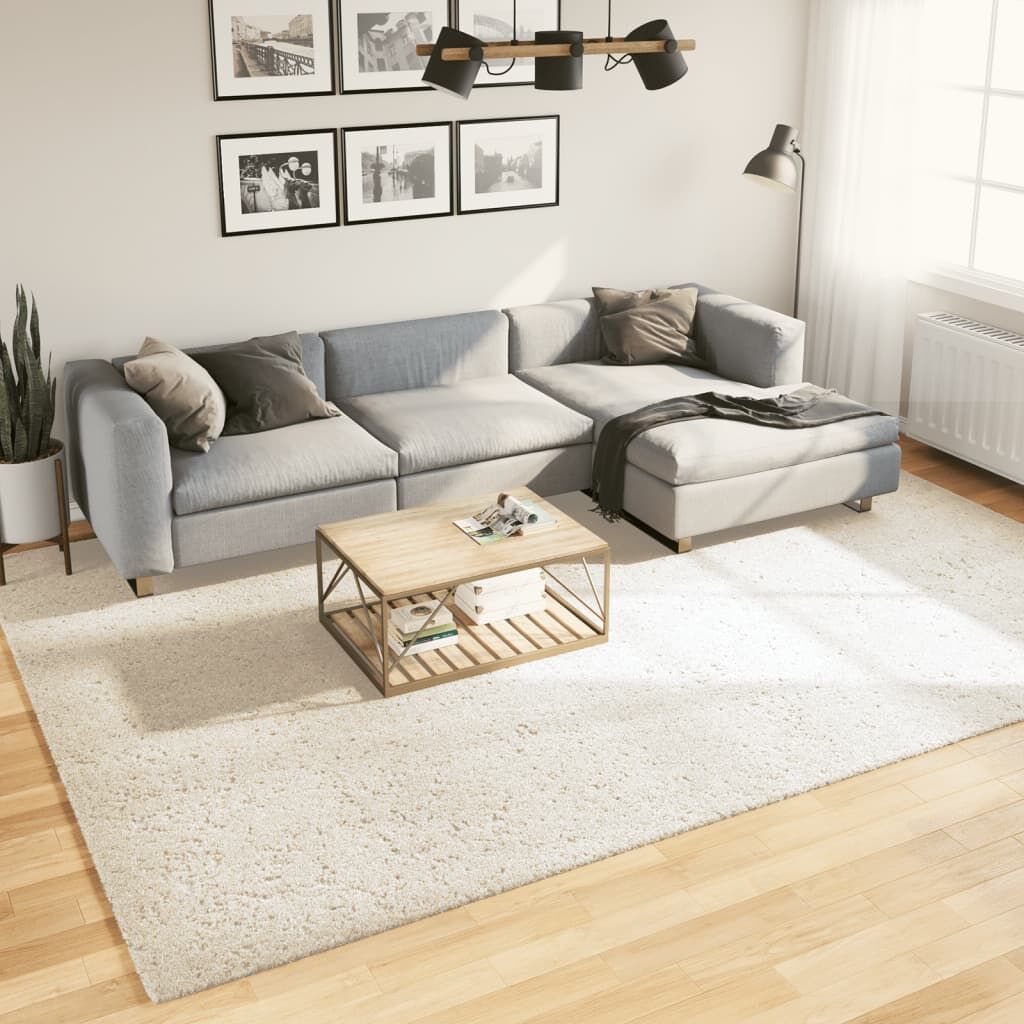 Vidaxl Alfombra Pelo Largo Aspecto Brillante Istan Crema 240x340 Cm_1