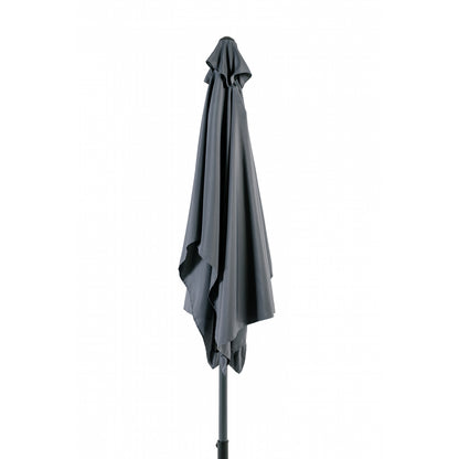 Sombrilla Rectangular Gris 2x3m Aluminio Y Poliéster Con Manivela - Sombrilla Recto - Mobiliario De Jardín_3