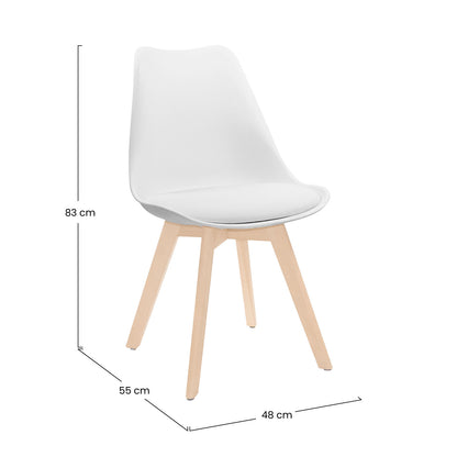 Silla De Comedor Estilo Nórdico Daria 83x55x48cm Thinia Home_4