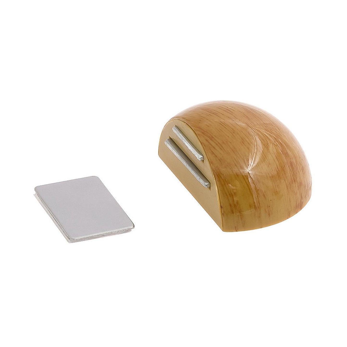 Tope Puerta Adhesivo Con Imán Retenedor Color Madera_0