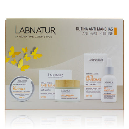 Pack Antimanchas Labnatur | Sérum, Crema Facial SPF15 y Crema de Manos SPF30 | Niacinamida y Ácido Kójico | Vegano_0