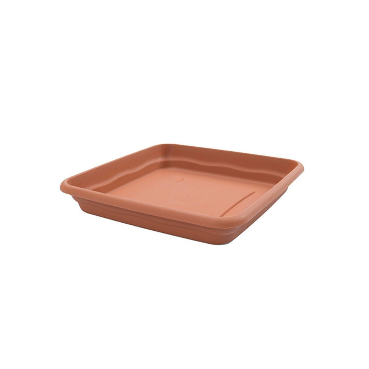 Pires de vaso quadrado em terracota, 23 x 23 x 4 cm