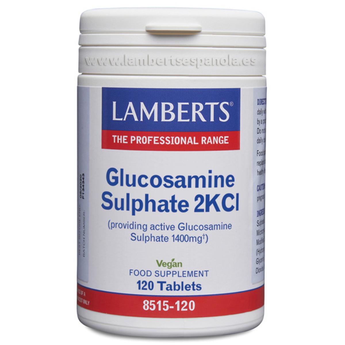 Sulfato de glucosamina 2KCl 1400 mg Lamberts 120 comprimidos