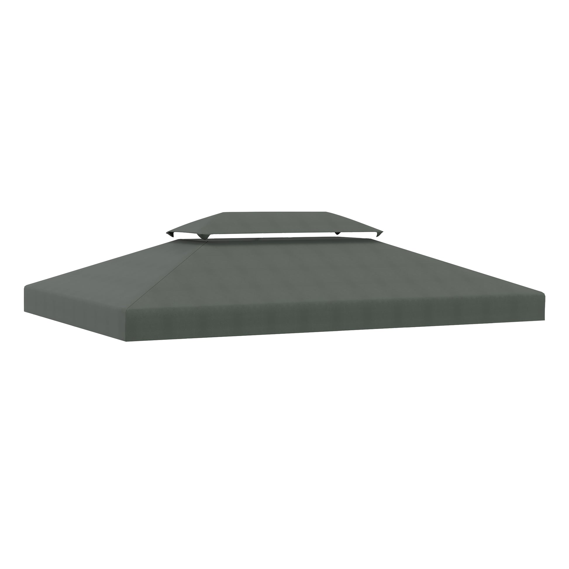 Outsunny Techo De Repuesto 4x3 M Para Cenador Jardín Exterior 2 Niveles Gris_0