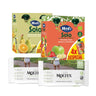Pack de 4 saquetas de maçã + 4 saquetas de banana, pera e laranja Hero Baby + 2 toalhitas Moltex Pure & Nature