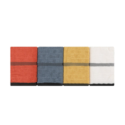 Juego De Toallas De Mano (4 Piezas) Ecru, Amarillo, Azul, Bladosas Rojo_2