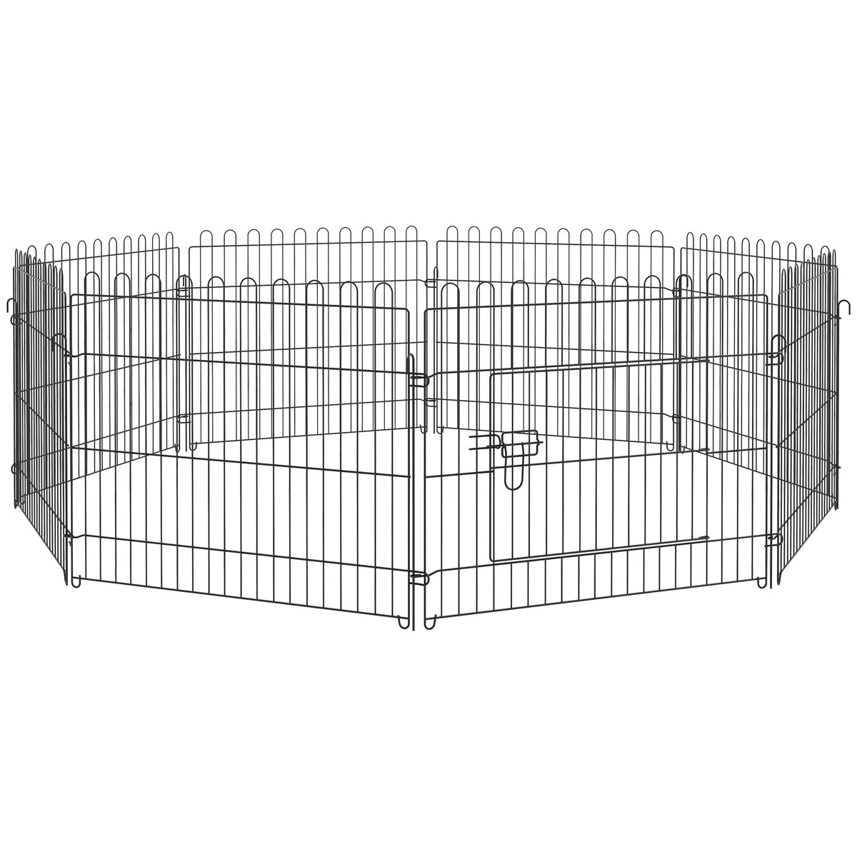 Pawhut Parque Perros Plegable Cerca Entrenamiento Mascotas 8 Vallas 71x61cm_1