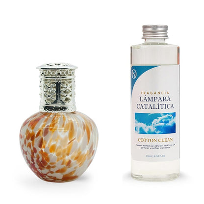 Lámpara Catalítica Drops Orange + Aroma Cotton Clean 500ml - Elimina Malos Olores, Perfuma Y Mejora La Calidad Del Aire_0