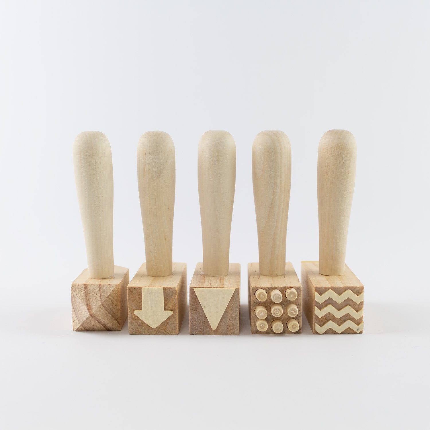 5 Martillos De Madera Con Patrones_1