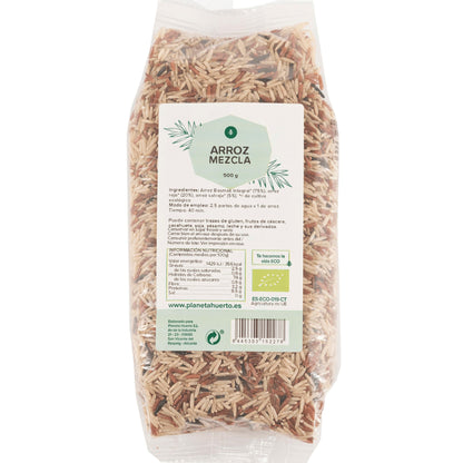 Mistura de arroz basmati integral, vermelho e selvagem ECO Planeta Huerto 500 g
