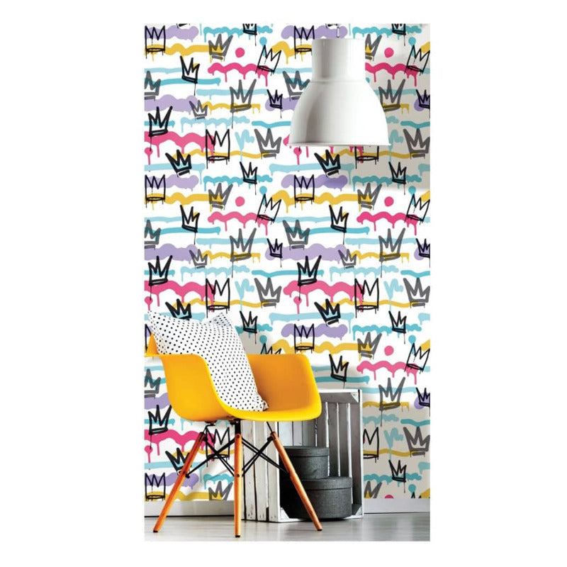 Noordwand Papel Pintado Friends&coffee Sith Graffity And Crowns B/n_1