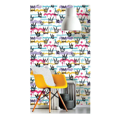 Noordwand Papel Pintado Friends&coffee Sith Graffity And Crowns B/n_1