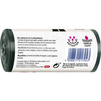Bolsas basura Resistente y Eco 20L Handy Bag 15 uds 100% recicladas