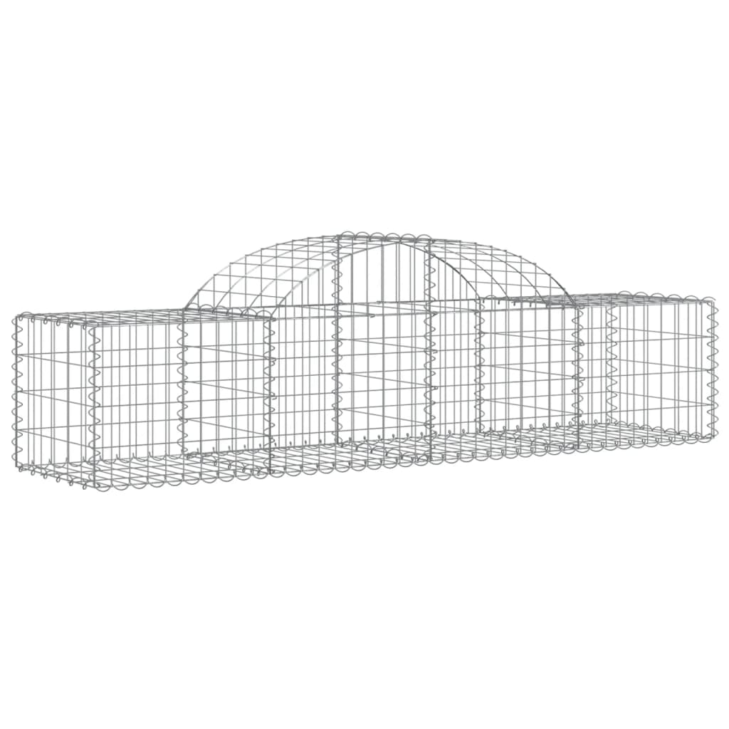 Cestas De Gaviones 6 Uds Forma De Arco Hierro 200x50x40/60 Cm_2