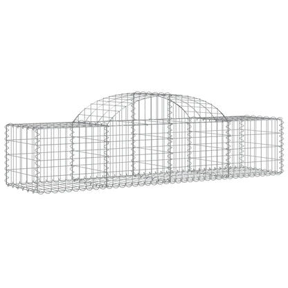 Cestas De Gaviones 6 Uds Forma De Arco Hierro 200x50x40/60 Cm_2
