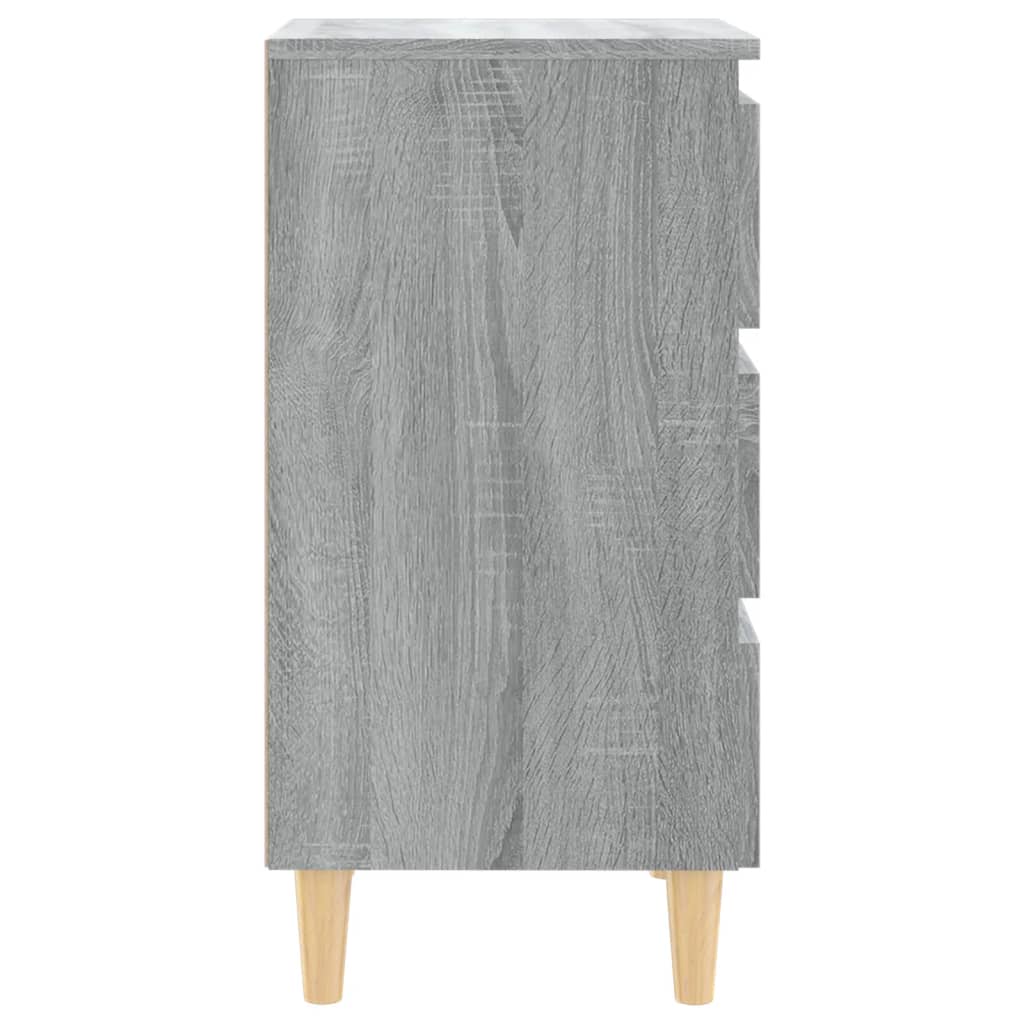 Mesitas De Noche 2 Uds Con Patas Madera Gris Sonoma 40x35x69 Cm_3